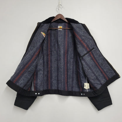 【中古品】【メンズ】 Carhartt カーハート J001BLK USA製 DUCK DETROIT JACKET ダック デトロイト ジャケット アウター 146-251014-cs-09-izu サイズ：2XL カラー：ブラック 万代Net店