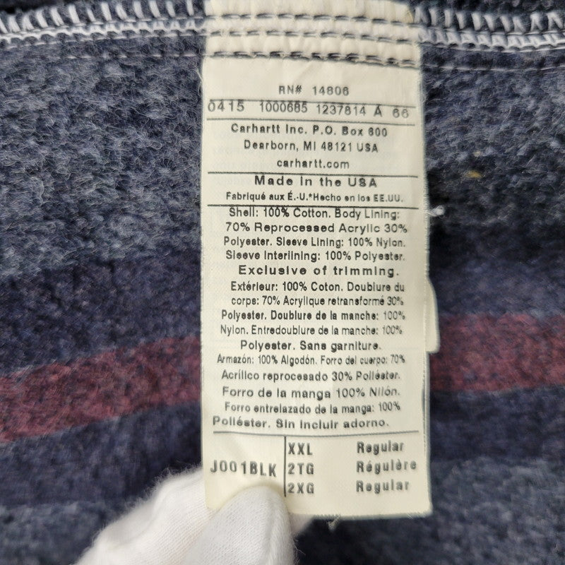 【中古品】【メンズ】 Carhartt カーハート J001BLK USA製 DUCK DETROIT JACKET ダック デトロイト ジャケット アウター 146-251014-cs-09-izu サイズ：2XL カラー：ブラック 万代Net店