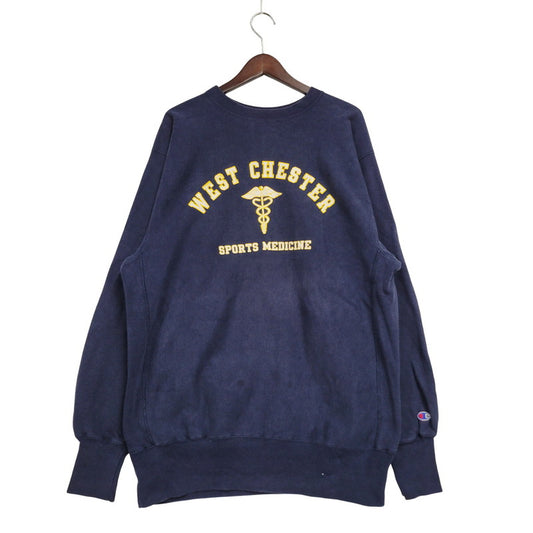 【中古品】【メンズ】 Champion チャンピオン USA製 刺繍タグ WEST CHESTER REVERSE WEAVE SWEATSHIRT ウェストチェスター リバース ウィーブ スウェットシャツ トップス 長袖 146-251014-cs-05-izu サイズ：XXL カラー：ネイビー 万代Net店