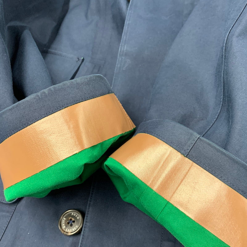 【中古品】【メンズ】 SOUTIEN COLLAR COAT ステンカラーコート ゴム引き アウター 147-251016-as-20-izu サイズ：L カラー：ネイビー 万代Net店