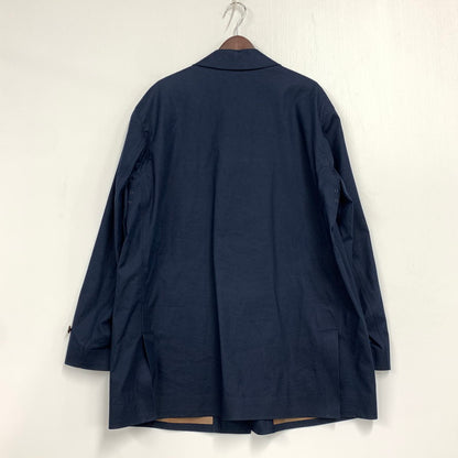 【中古品】【メンズ】 SOUTIEN COLLAR COAT ステンカラーコート ゴム引き アウター 147-251016-as-20-izu サイズ：L カラー：ネイビー 万代Net店