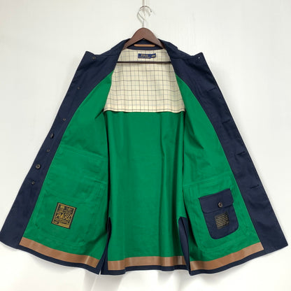 【中古品】【メンズ】 SOUTIEN COLLAR COAT ステンカラーコート ゴム引き アウター 147-251016-as-20-izu サイズ：L カラー：ネイビー 万代Net店