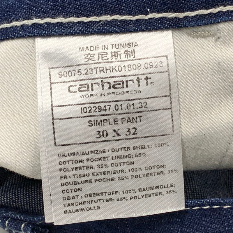 【中古品】【メンズ】 CARHARTT WIP カーハートダブリューアイピー SIMPLE PANT I022947 シンプル パンツ ボトムス 153-251016-as-18-izu サイズ：30×32 カラー：ブルー 万代Net店