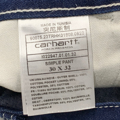 【中古品】【メンズ】 CARHARTT WIP カーハートダブリューアイピー SIMPLE PANT I022947 シンプル パンツ ボトムス 153-251016-as-18-izu サイズ：30×32 カラー：ブルー 万代Net店