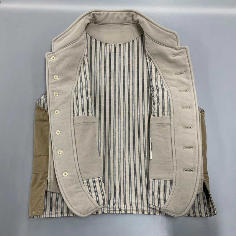 【中古品】【レディース】 45R フォーティファイブ・アール 80910213 コットンフランネルの908スタンドベスト 168-251016-as-01-izu サイズ：01 カラー：ベージュ系 万代Net店