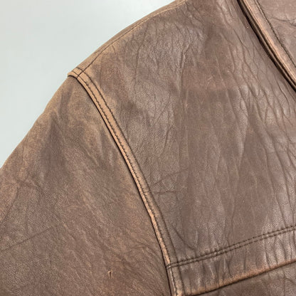 【現状渡し品】【メンズ】 OLD YVES SAINT LAURENT オールド イヴサンローラン LEATHER JACKET レザージャケット アウター 146-251016-as-06-izu サイズ：100 カラー：ブラウン 万代Net店