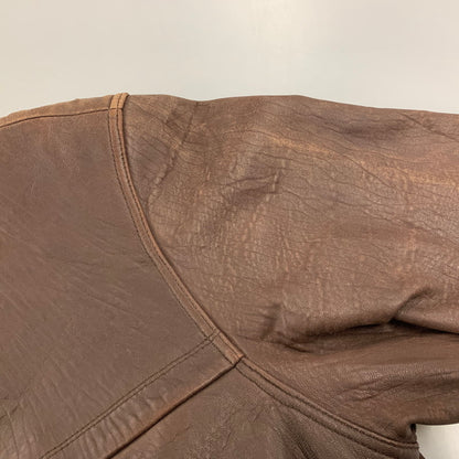 【現状渡し品】【メンズ】 OLD YVES SAINT LAURENT オールド イヴサンローラン LEATHER JACKET レザージャケット アウター 146-251016-as-06-izu サイズ：100 カラー：ブラウン 万代Net店