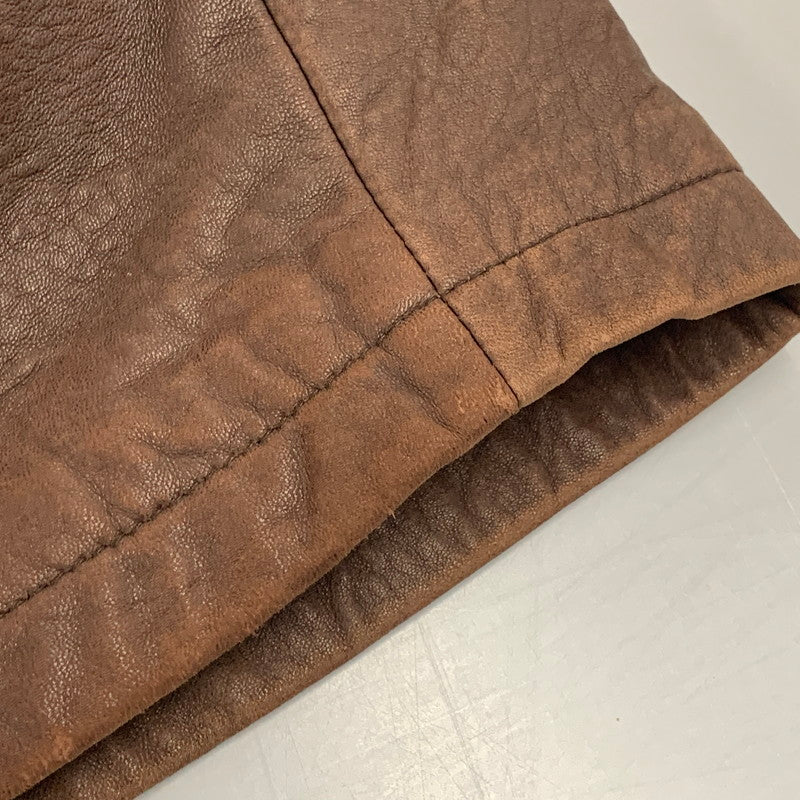 【現状渡し品】【メンズ】 OLD YVES SAINT LAURENT オールド イヴサンローラン LEATHER JACKET レザージャケット アウター 146-251016-as-06-izu サイズ：100 カラー：ブラウン 万代Net店