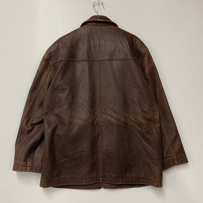 【現状渡し品】【メンズ】 OLD YVES SAINT LAURENT オールド イヴサンローラン LEATHER JACKET レザージャケット アウター 146-251016-as-06-izu サイズ：100 カラー：ブラウン 万代Net店