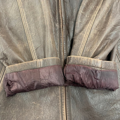 【現状渡し品】【メンズ】 OLD YVES SAINT LAURENT オールド イヴサンローラン LEATHER JACKET レザージャケット アウター 146-251016-as-06-izu サイズ：100 カラー：ブラウン 万代Net店