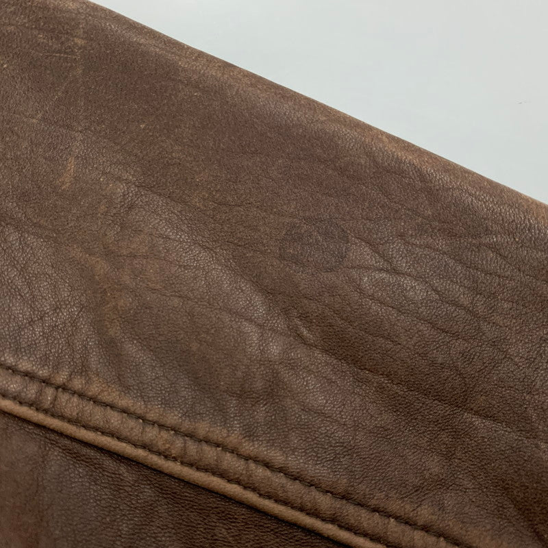 【現状渡し品】【メンズ】 OLD YVES SAINT LAURENT オールド イヴサンローラン LEATHER JACKET レザージャケット アウター 146-251016-as-06-izu サイズ：100 カラー：ブラウン 万代Net店