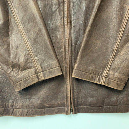 【現状渡し品】【メンズ】 OLD YVES SAINT LAURENT オールド イヴサンローラン LEATHER JACKET レザージャケット アウター 146-251016-as-06-izu サイズ：100 カラー：ブラウン 万代Net店