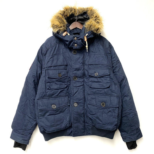 【中古品】【メンズ】 TRIPLE F.A.T. GOOSE トリプルファット グース FUR DOWN PARKA ファーダウンパーカー アウター 146-251019-ya-08-izu サイズ：L カラー：ネイビー 万代Net店