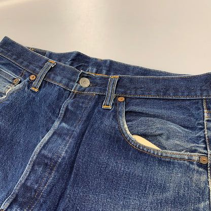 【現状渡し品】【メンズ】 Levi's リーバイス BIG-E 501XX DENIM PANTS 501-0003 デニムパンツ 刻印555 均等V 米国製 ジーンズ ボトムス 157-251016-as-13-izu サイズ：34×36 カラー：インディゴ 万代Net店