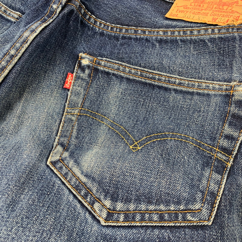 【現状渡し品】【メンズ】 Levi's リーバイス BIG-E 501XX DENIM PANTS 501-0003 デニムパンツ 刻印555 均等V 米国製 ジーンズ ボトムス 157-251016-as-13-izu サイズ：34×36 カラー：インディゴ 万代Net店