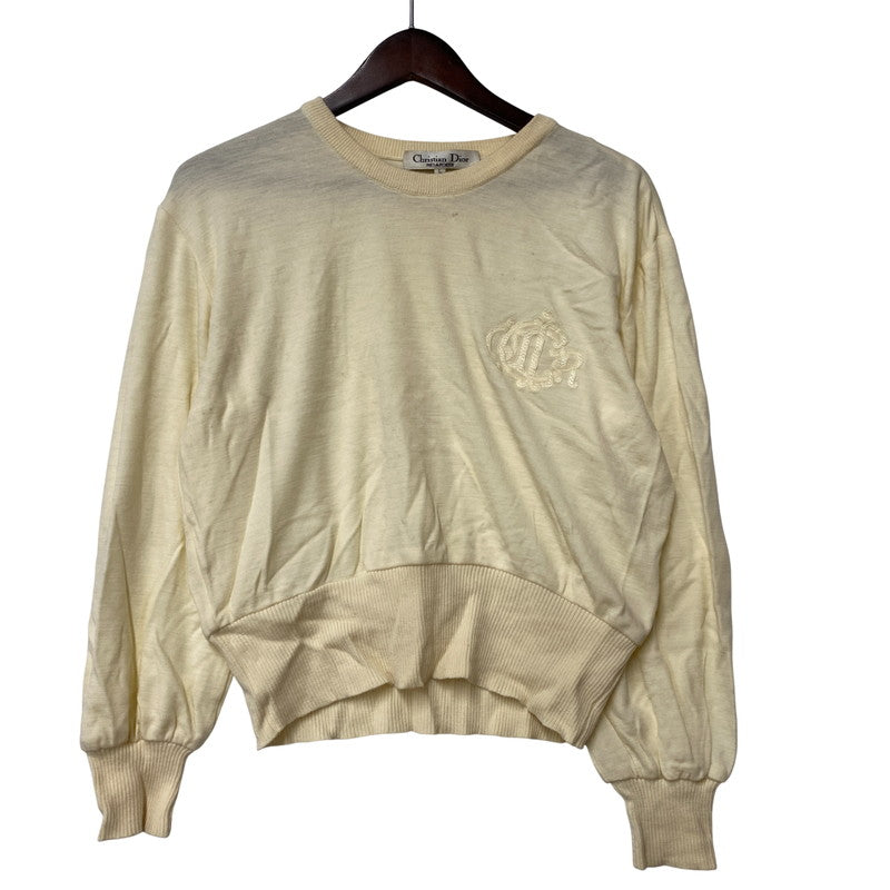 【中古品】【レディース】 Christian Dior クリスチャンディオール PRET-A-PORTER プレタポルテ KNIT SWEATER ニット セーター トップス 長袖 168-251019-ya-06-izu サイズ：L カラー：アイボリー 万代Net店
