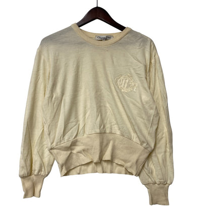 【中古品】【レディース】 Christian Dior クリスチャンディオール PRET-A-PORTER プレタポルテ KNIT SWEATER ニット セーター トップス 長袖 168-251019-ya-06-izu サイズ：L カラー：アイボリー 万代Net店