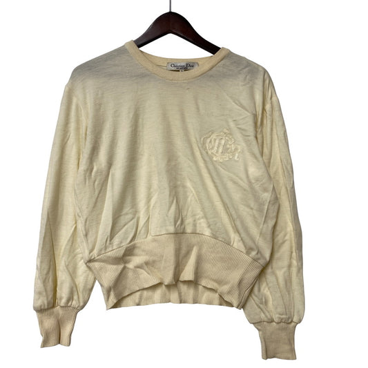 【中古品】【レディース】 Christian Dior クリスチャンディオール PRET-A-PORTER プレタポルテ KNIT SWEATER ニット セーター トップス 長袖 168-251019-ya-06-izu サイズ：L カラー：アイボリー 万代Net店