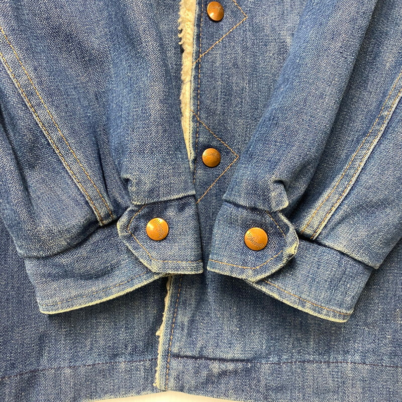 【中古品】【メンズ】 Wrangler ラングラー JL556NV USA製 70S-80S BOA DENIM JACKET ボア デニム ジャケット アウター 146-251017-ya-06-izu サイズ：XL カラー：インディゴ 万代Net店