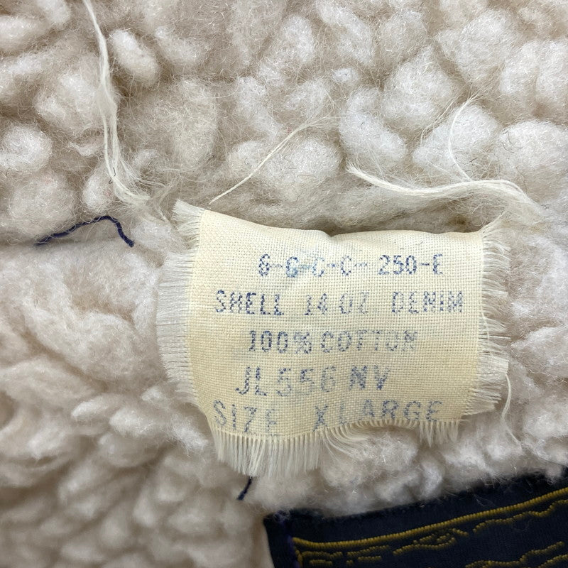 【中古品】【メンズ】 Wrangler ラングラー JL556NV USA製 70S-80S BOA DENIM JACKET ボア デニム ジャケット アウター 146-251017-ya-06-izu サイズ：XL カラー：インディゴ 万代Net店