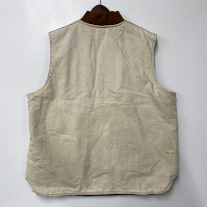 【現状渡し品】【メンズ】 Carhartt カーハート DUCK VEST ダック ベスト アウター 146-251017-ya-07-izu サイズ：下記参照 カラー：アイボリー 万代Net店
