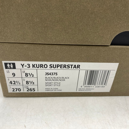 【中古品】【メンズ】 Y-3 ワイスリー KURO SUPERSTAR JS4375 クロ スーパースター スニーカー シューズ 靴 161-251017-as-08-izu サイズ：27cm カラー：BLACK/BLACK/BLACK 万代Net店