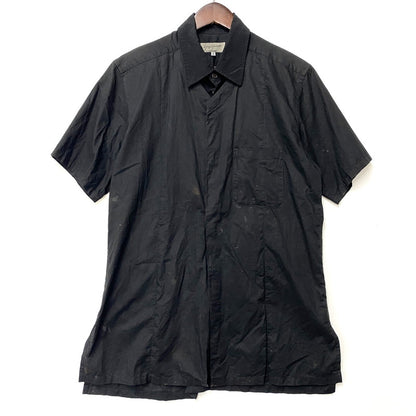 【現状渡し品】【メンズ】 Yohji Yamamoto POUR HOMME ヨウジヤマモトプールオム H0-B70-056 SS ショートスリーブ LAYERED SHIRT レイヤード シャツ トップス 半袖 140-251017-ya-02-izu サイズ：2 カラー：BLACK 万代Net店