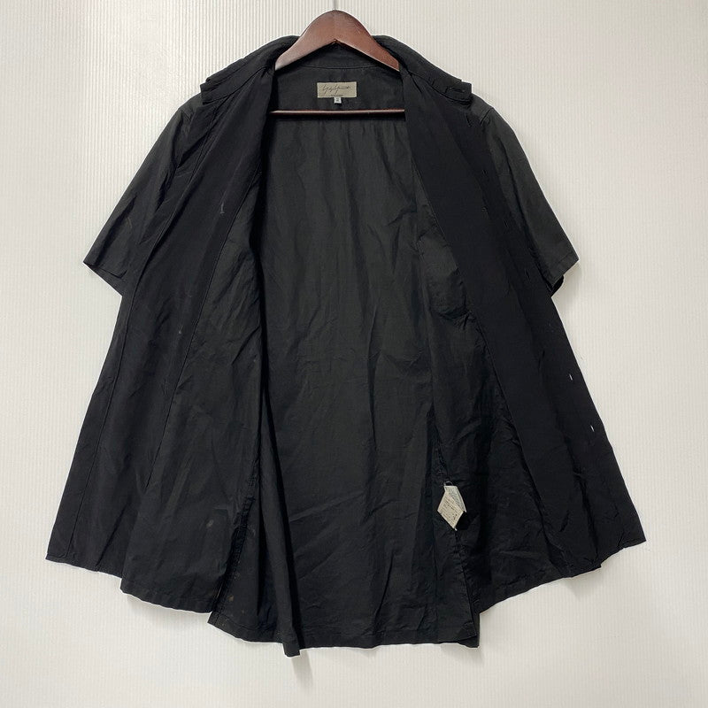 【現状渡し品】【メンズ】 Yohji Yamamoto POUR HOMME ヨウジヤマモトプールオム H0-B70-056 SS ショートスリーブ LAYERED SHIRT レイヤード シャツ トップス 半袖 140-251017-ya-02-izu サイズ：2 カラー：BLACK 万代Net店