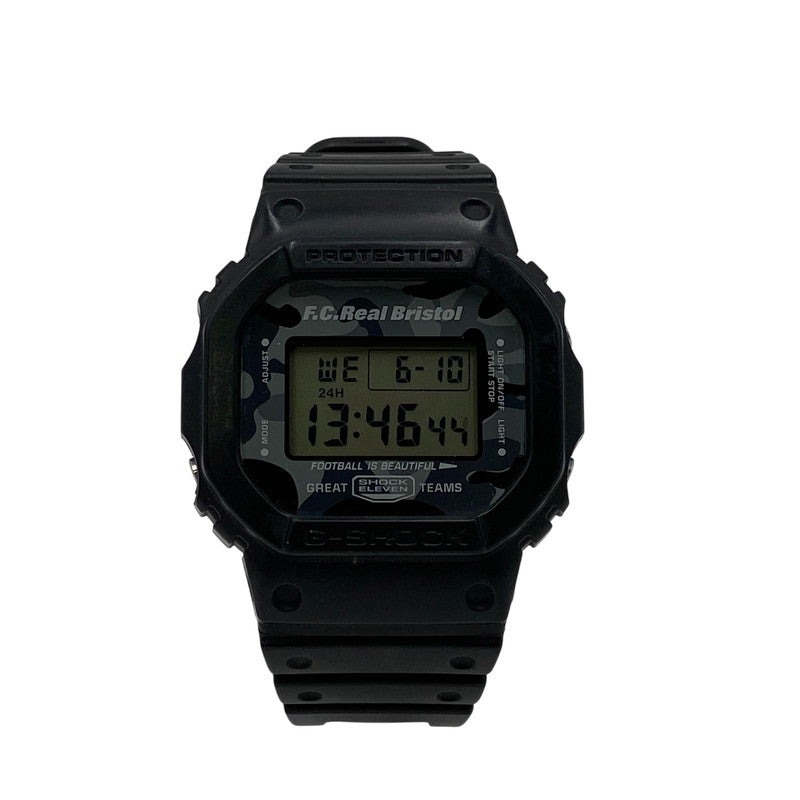 【中古品】【メンズ/レディース】 G-SHOCK ジーショック × FCRB エフシーアールビー DW-5600VT 2014年コラボモデル デジタル腕時計 時計 196-260611-ya-12-izu カラー：ブラック 万代Net店