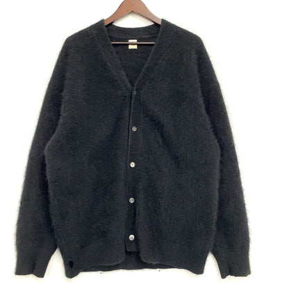【現状渡し品】【メンズ】 Ron Herman ロンハーマン RACCOON FUR KNIT CARDIGAN 3620800033 ラクーン ファー ニット カーディガン 141-251017-as-10-izu サイズ：M カラー：ブラック 万代Net店