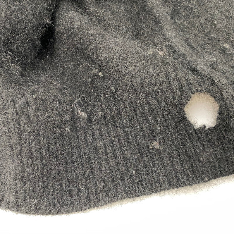 【現状渡し品】【メンズ】 Ron Herman ロンハーマン RACCOON FUR KNIT CARDIGAN 3620800033 ラクーン ファー ニット カーディガン 141-251017-as-10-izu サイズ：M カラー：ブラック 万代Net店