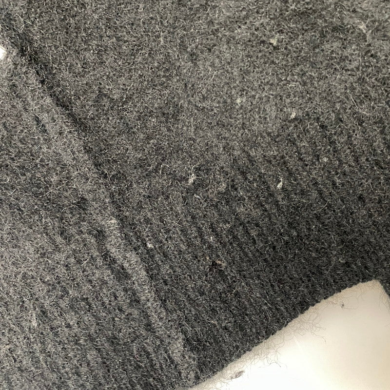 【現状渡し品】【メンズ】 Ron Herman ロンハーマン RACCOON FUR KNIT CARDIGAN 3620800033 ラクーン ファー ニット カーディガン 141-251017-as-10-izu サイズ：M カラー：ブラック 万代Net店