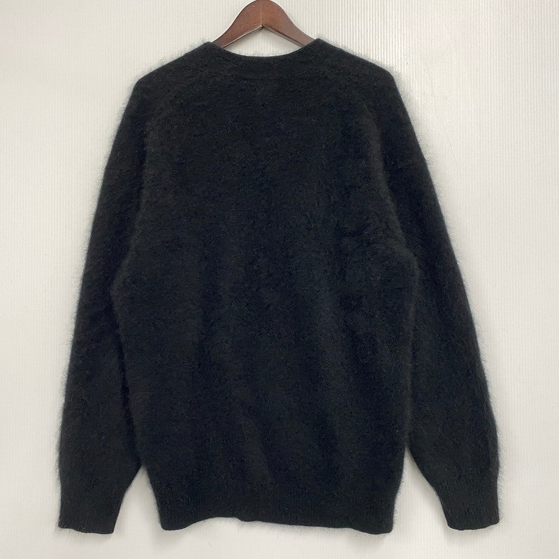 【現状渡し品】【メンズ】 Ron Herman ロンハーマン RACCOON FUR KNIT CARDIGAN 3620800033 ラクーン ファー ニット カーディガン 141-251017-as-10-izu サイズ：M カラー：ブラック 万代Net店