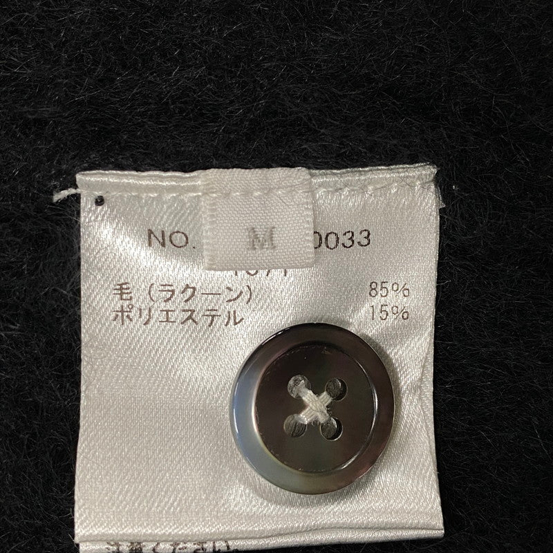 【現状渡し品】【メンズ】 Ron Herman ロンハーマン RACCOON FUR KNIT CARDIGAN 3620800033 ラクーン ファー ニット カーディガン 141-251017-as-10-izu サイズ：M カラー：ブラック 万代Net店