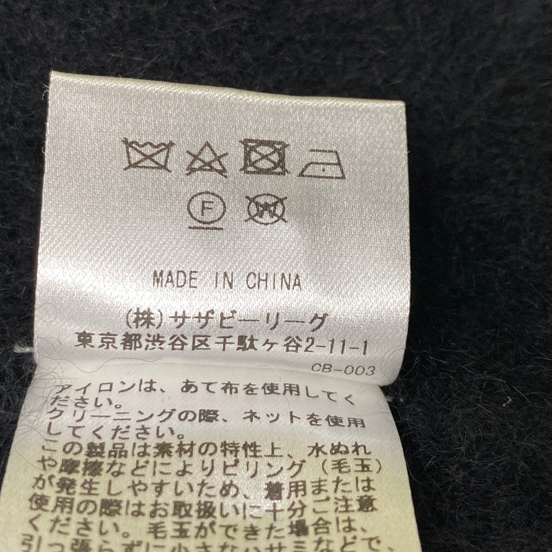 【現状渡し品】【メンズ】 Ron Herman ロンハーマン RACCOON FUR KNIT CARDIGAN 3620800033 ラクーン ファー ニット カーディガン 141-251017-as-10-izu サイズ：M カラー：ブラック 万代Net店