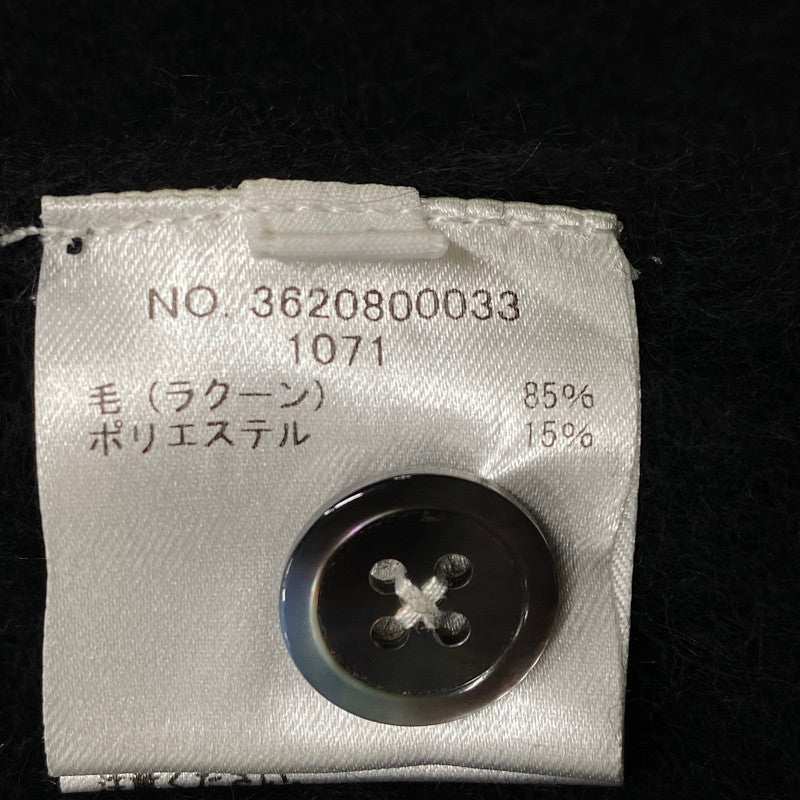 【現状渡し品】【メンズ】 Ron Herman ロンハーマン RACCOON FUR KNIT CARDIGAN 3620800033 ラクーン ファー ニット カーディガン 141-251017-as-10-izu サイズ：M カラー：ブラック 万代Net店