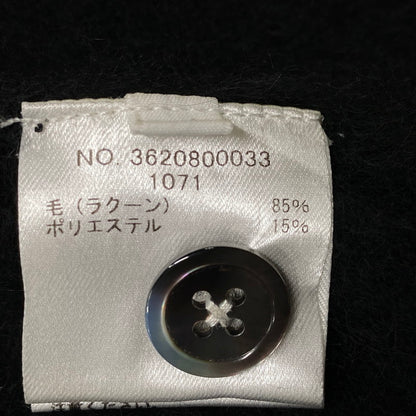 【現状渡し品】【メンズ】 Ron Herman ロンハーマン RACCOON FUR KNIT CARDIGAN 3620800033 ラクーン ファー ニット カーディガン 141-251017-as-10-izu サイズ：M カラー：ブラック 万代Net店