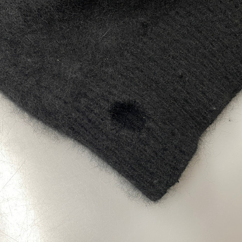 【現状渡し品】【メンズ】 Ron Herman ロンハーマン RACCOON FUR KNIT CARDIGAN 3620800033 ラクーン ファー ニット カーディガン 141-251017-as-10-izu サイズ：M カラー：ブラック 万代Net店