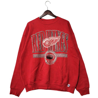 【中古品】【メンズ】 LOGO 7 ロゴセブン DETROIT RED WINGS CREWNECK SWEATSHIRT クルーネック スウェットシャツ c1993 トレーナー 長袖 トップス 146-251021-as-24-izu サイズ：XL カラー：レッド 万代Net店