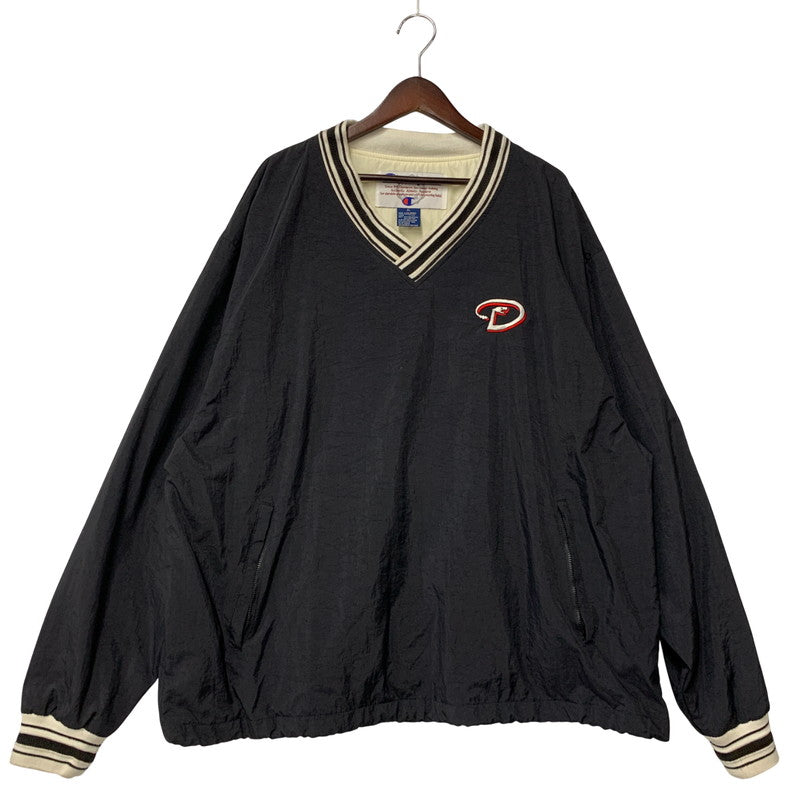 【中古品】【メンズ】 Champion チャンピオン RIB V-NECK NYLON PULLOVER リブ Vネック ナイロン プルオーバー 146-251021-as-26-izu サイズ：XL カラー：ブラック 万代Net店