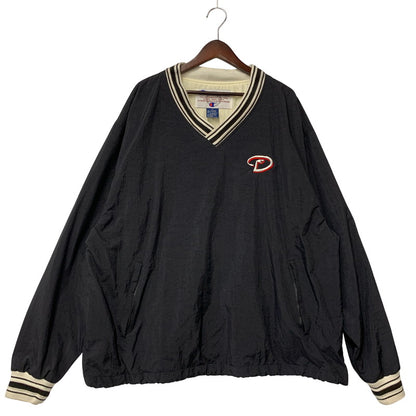 【中古品】【メンズ】 Champion チャンピオン RIB V-NECK NYLON PULLOVER リブ Vネック ナイロン プルオーバー 146-251021-as-26-izu サイズ：XL カラー：ブラック 万代Net店