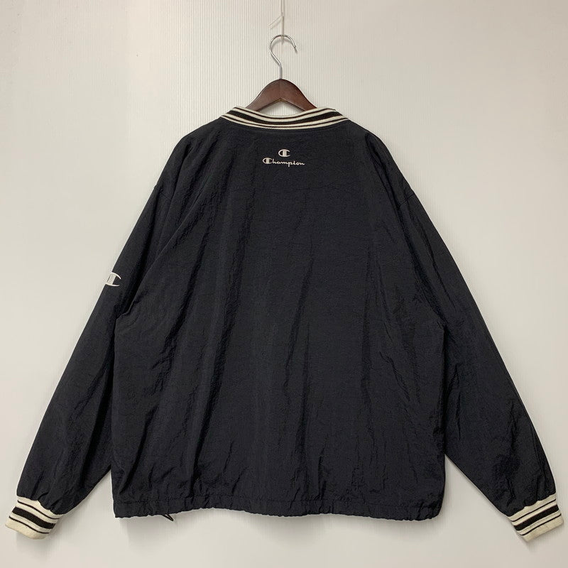 【中古品】【メンズ】 Champion チャンピオン RIB V-NECK NYLON PULLOVER リブ Vネック ナイロン プルオーバー 146-251021-as-26-izu サイズ：XL カラー：ブラック 万代Net店