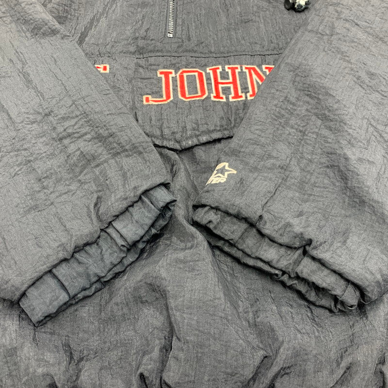 【現状渡し品】【メンズ】 STARTER スターター ST. JOHNS HALF ZIP PULLOVER NYLON JACKET ハーフジップ プルオーバー ナイロンジャケット 韓国製 アウター 146-251021-as-28-izu サイズ：M カラー：ブラック系 万代Net店