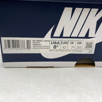 【中古美品】【メンズ】 NIKE ナイキ DZ5485-401 AIR JORDAN 1 RETRO HIGH OG エアジョーダン 1 レトロ ハイ OG スニーカー シューズ 靴 160-251018-cs-09-izu サイズ：26.5cm カラー：MIDNIGHT NAVY/BLACK-WHITE-SAIL 万代Net店