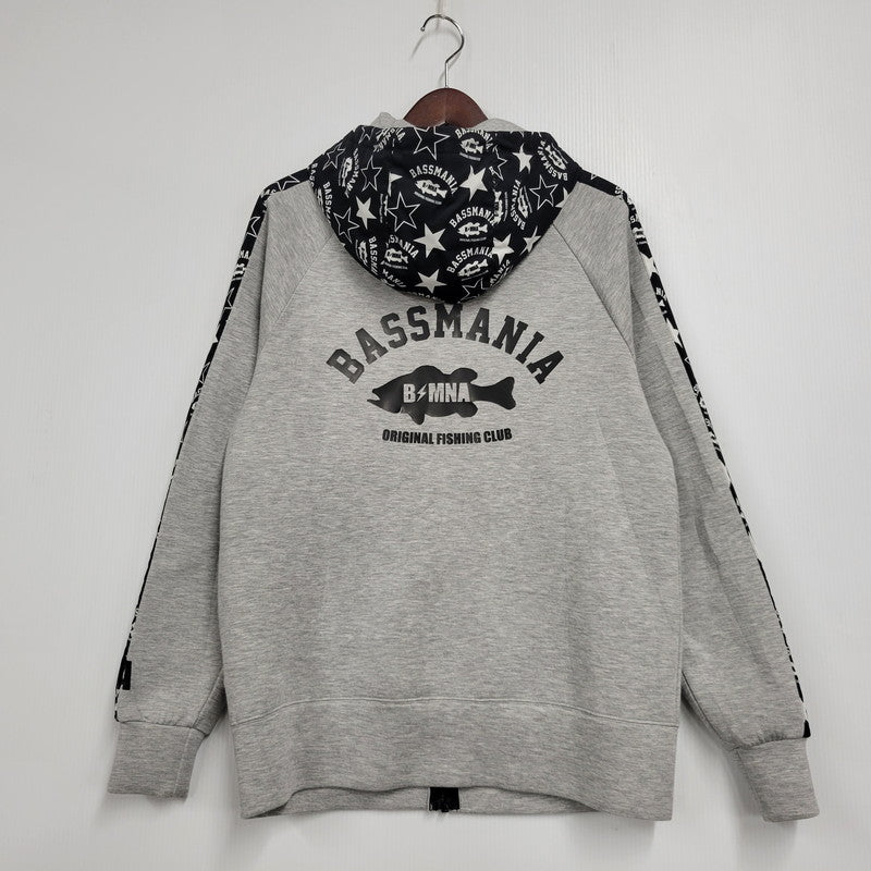 【中古品】【メンズ】 BASSMANIA バスマニア FULL ZIP HOODIE フルジップ フーディー パーカー 長袖 トップス 144-251019-as-12-izu サイズ：M カラー：グレー 万代Net店