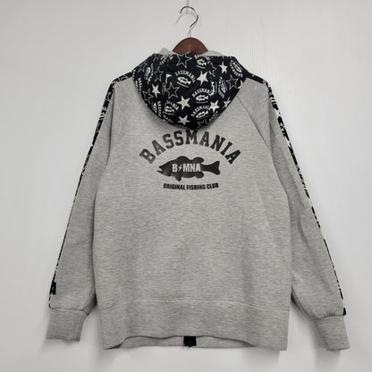 【中古品】【メンズ】 BASSMANIA バスマニア FULL ZIP HOODIE フルジップ フーディー パーカー 長袖 トップス 144-251019-as-12-izu サイズ：M カラー：グレー 万代Net店
