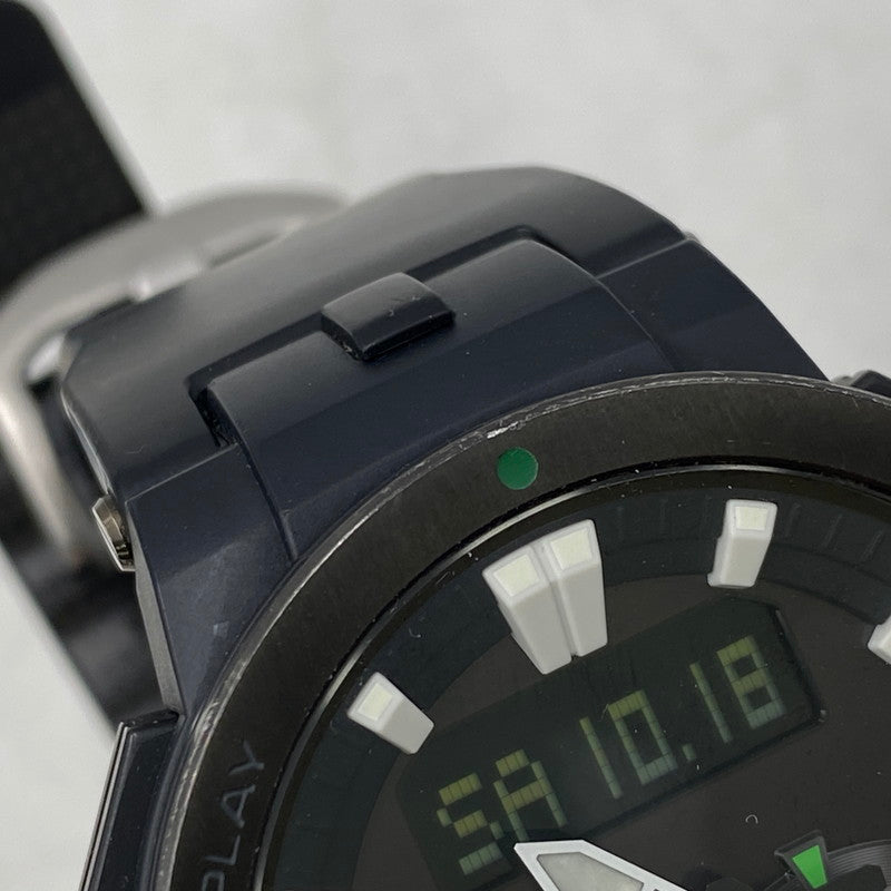 【中古品】【メンズ】 CASIO カシオ PRW-7000-1AJF PRO TREK プロトレック タフソーラー MULTI FIELD LINE マルチ フィールド ライン アナデジ腕時計 197-251018-cs-03-izu カラー：ブラック 万代Net店