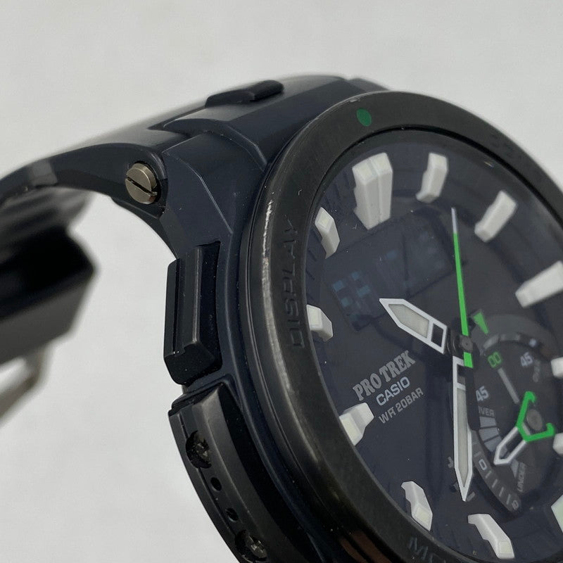 【中古品】【メンズ】 CASIO カシオ PRW-7000-1AJF PRO TREK プロトレック タフソーラー MULTI FIELD LINE マルチ フィールド ライン アナデジ腕時計 197-251018-cs-03-izu カラー：ブラック 万代Net店