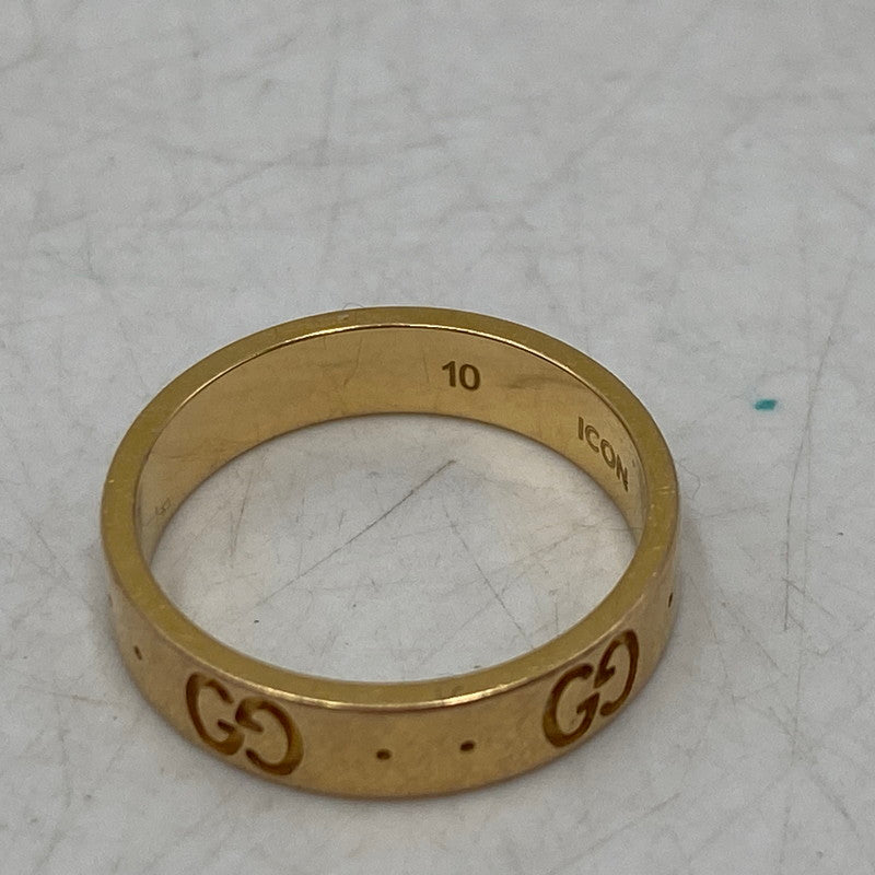 【中古品】【レディース】 GUCCI グッチ 750 K18 ICON RING アイコン リング 指輪 アクセサリー 182-251018-cs-01-izu サイズ：10 カラー：ゴールド 10号 万代Net店