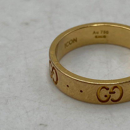 【中古品】【レディース】 GUCCI グッチ 750 K18 ICON RING アイコン リング 指輪 アクセサリー 182-251018-cs-01-izu サイズ：10 カラー：ゴールド 10号 万代Net店